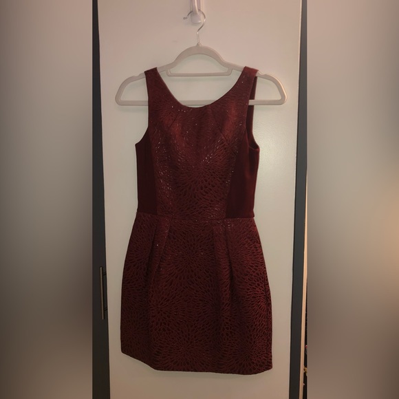 Wine color Babaton dress - Picture 3 of 7